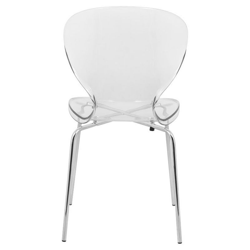 LeisureMod Oyster Modern Acrylic Dining Side Chair, 5 of 10