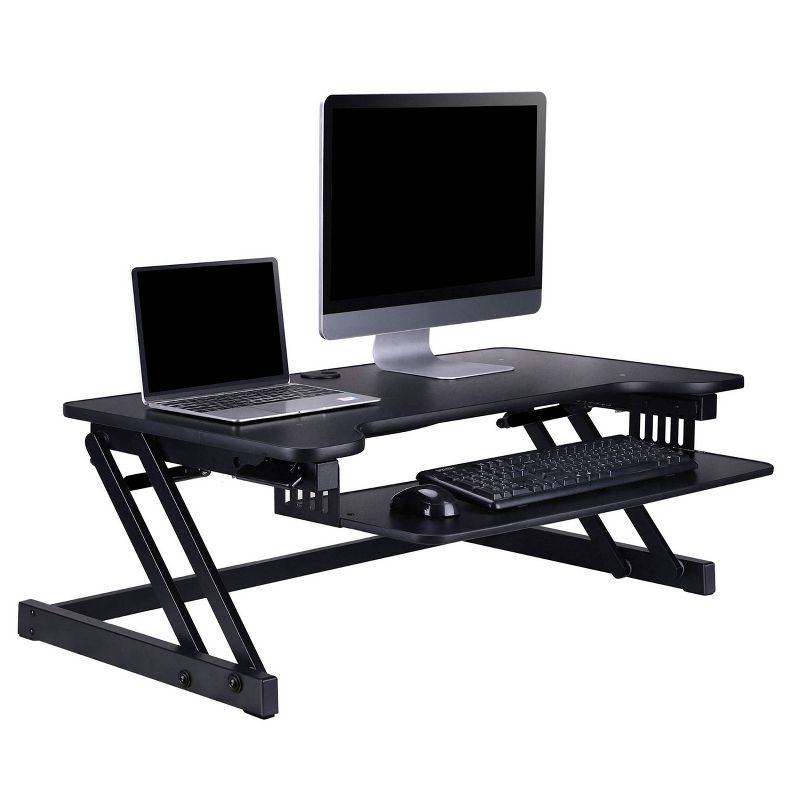 Deluxe Height Adjustable Sit to Stand Desk Computer Riser - Rocelco, 1 of 8
