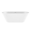 Cesicia 66 in-L x 29 in-W x 23 in-H Glossy White Freestanding Soaking Bathtub - 2 of 4