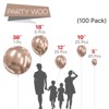 PartyWoo Balloons Metallic Rose Gold Chrome Champagne Gold 36 18 12 10 5 Inch 100 pcs - 2 of 4