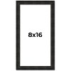 PosterPalooza | 8x16 Thin Barnwood Picture Frame, UV Acrylic, 2 Finishes - Grey and Black - 2 of 4