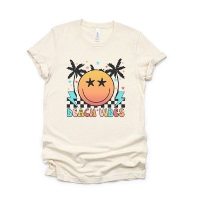 Simply Sage Market Women's Retro Beach Vibes Checkered Short Sleeve Graphic Tee