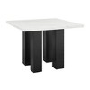 5-Piece Counter Height Dining Set with Faux Marble Table and 4 Upholstered Chairs - 2 of 4