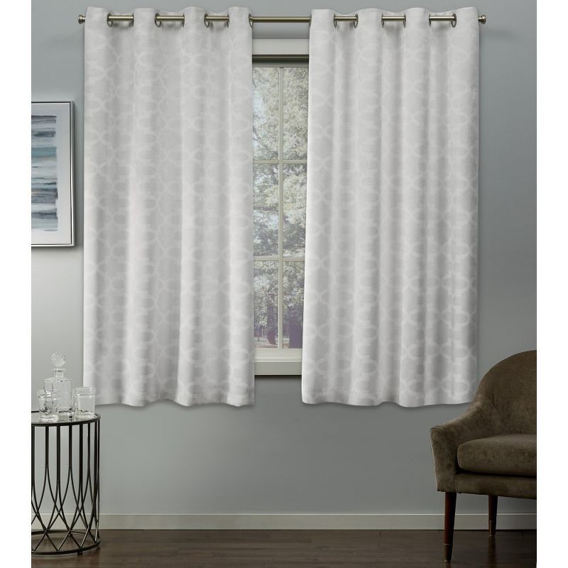 Cartago Insulated Woven Blackout Grommet Top Window Curtain Panel Pair - Exclusive Home&#153;, 1 of 6