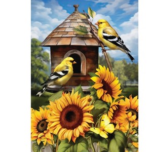 Briarwood Lane Summer Garden Flag 12x18 For Outdoor Goldfinches and Sunflowers For Summer Garden Flag Flags For Outside - 1 of 4