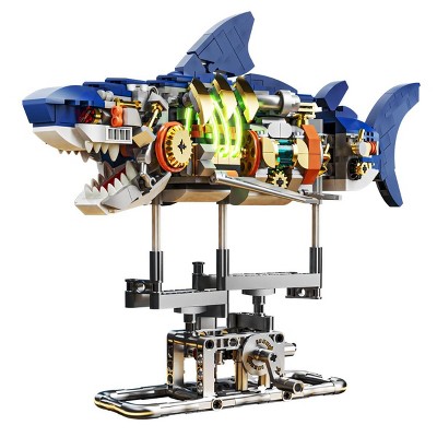 Insoon Mechanical Shark Building Set, 687 Piece Movable Ocean Animal Toy Aged 12+