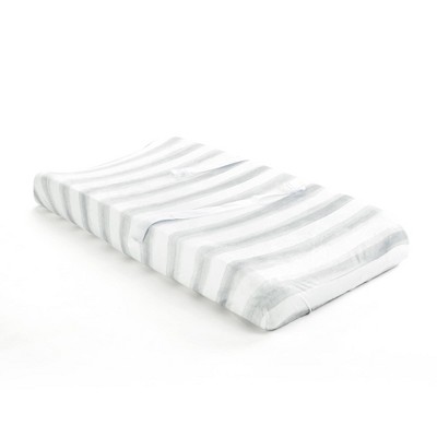 Lush Décor Soft & Plush Changing Pad Cover Watercolor Stripes  - Gray