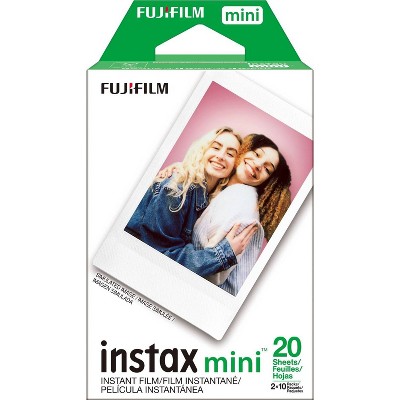 Fujifilm Instax Mini 11/12 Instant Camera Pink/Blue/Gray/White/Purple + 20  Instax Mini White Film + Case Bag + 64 Pocket Album