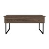 NicBex Coffee Tables for Living Room Lift Top Rectangle Modern Coffee Table with Spacious Top Surface and 2 Metal Legs, Dark Walnut - 4 of 4