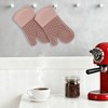 REGALWOVEN Silicone Thick Cotton Lining Heat Resistant Oven Mitts 12.8 x 7.5 Inch Set of 2 - 3 of 4