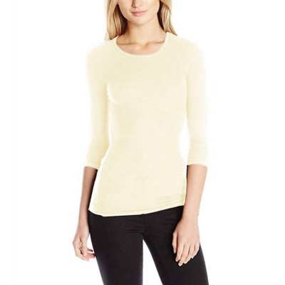Women's Long Sleeve Crew Neck Tee - three dots