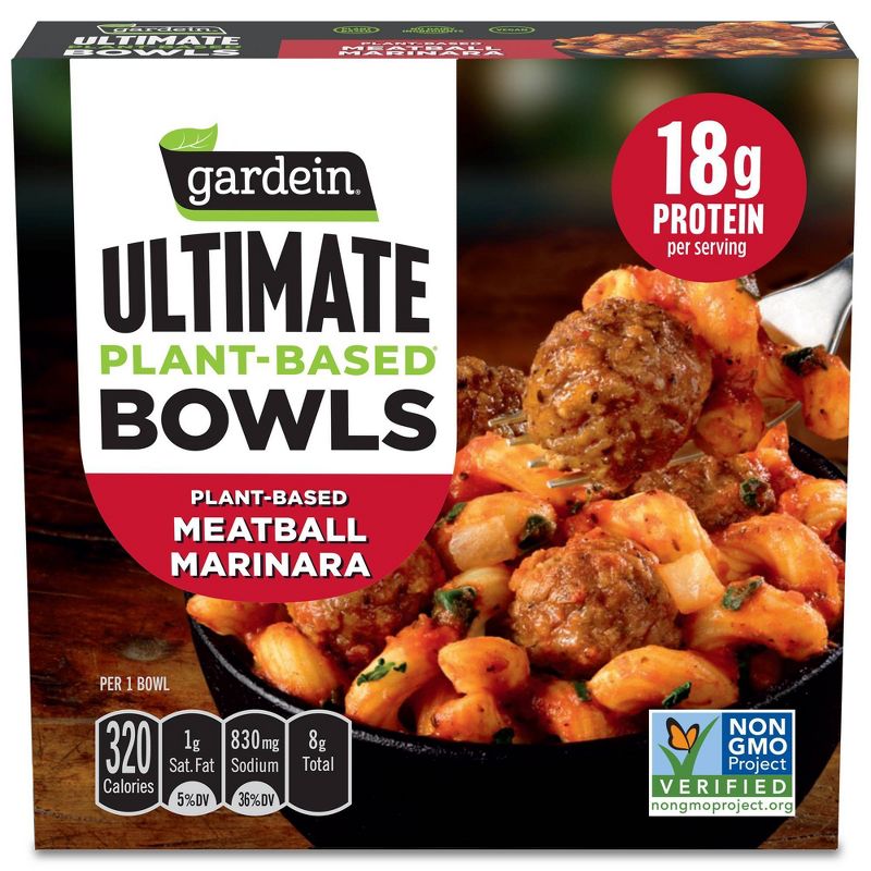 Gardein Ultimate Vegan Frozen Bowl Meatless Meatball Marinara - 9oz, 1 of 7