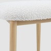 Boucle Dining ArmlessChairs Set of 4, Modern ArmlessChairs with Wood Grain Metal Legs for Kitchen, Living Room, Restaurant, Cafe - Morden Fort - 3 of 4