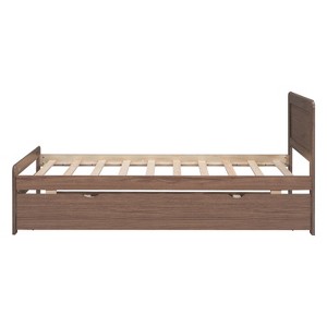 Cesicia Twin Size Platform Bed Frame with Trundle - 1 of 4