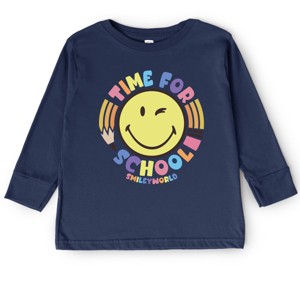 The Juniper Shop SmileyWorld Time For School Toddler Long Sleeve Tee - 1 of 4
