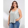 Sequin Tops Plus Size Glitter Tank Top Sleeveless Sparkle Shimmer Shirt Tops Camisole Vest - 3 of 4