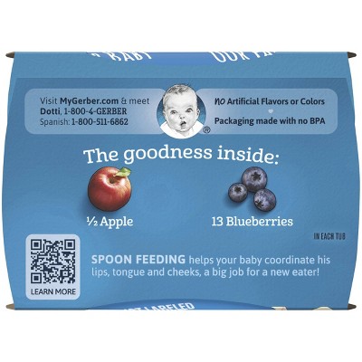 Gerber Sitter 2nd Foods Apple Blueberry Baby Meals - 2pk/8oz