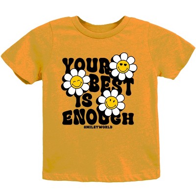 The Juniper Shop SmileyWorld Your Best Is Enough Floral Youth Short Sleeve Tee