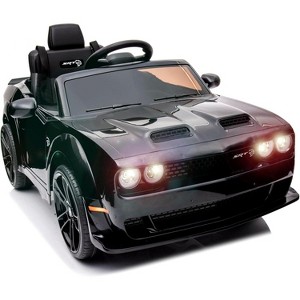 12V Licensed Dodge Challenger Kids Electric Car, Battery Powered Electric Vehicles with Remote Control, LED Lights, for Boys Girls - 1 of 4