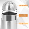 GustoWave 13 Gallon/18.5 Gallon Trash Can, Garbage Can with Push Lid, Heavy Duty Stainless Steel Waste Bin with Removable Inner Bucket, Trash Bin - 2 of 4
