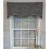 RLF Home 3" Rod Pocket High Quality Fabric Jasper Cornice Valance with Tassel Trim for Windows 50" x 17" Charcoal - 2 of 4