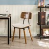 Nordlys Set of 2 Wood and Velvet Dining Chairs Modern Design Style Upholstery Dining Room - 2 of 4