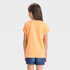 Girls' Short Sleeve Graphic T-Shirt - Cat & Jack™ Light Orange - image 3 of 3