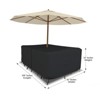 Covers&All Rectangle Table & Chair Set Cover, Umbrella Hole, 12 Oz Waterproof UV & Weather Resistant - 2 of 4