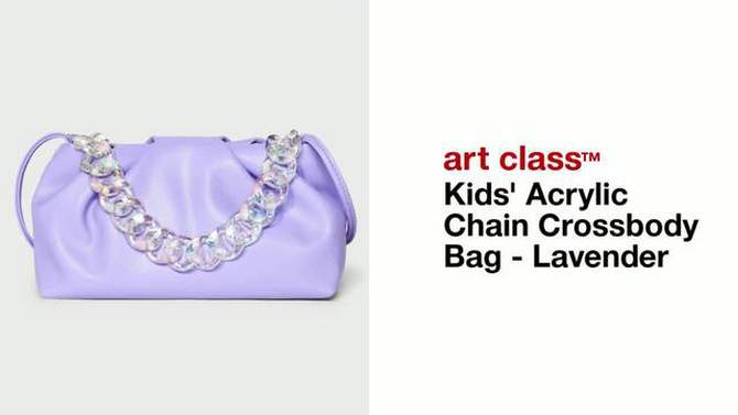 Girls&#39; Acrylic Chain Crossbody Bag - art class&#8482; Lavender, 2 of 6, play video