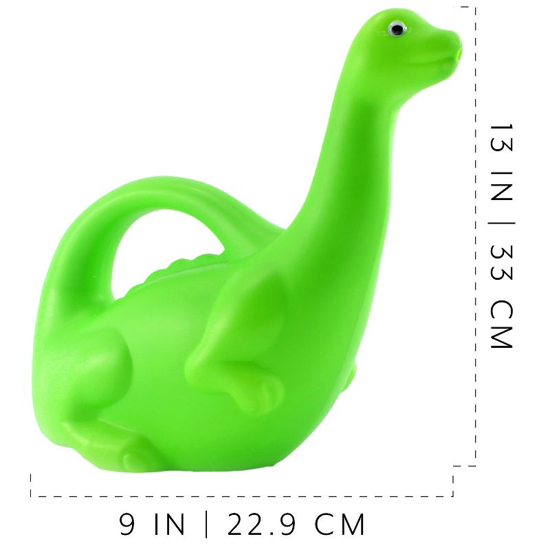 Cornucopia Brands Green Dinosaur Watering Can; Novelty Plastic Waterer Kid-Loved, 3 of 8