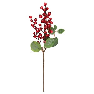 Allstate Floral Cranberry Artificial Floral Spray Decoration - 15" - Red - 1 of 4