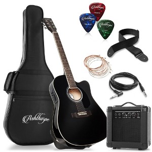 Ashthorpe Thinline Cutaway Acoustic Electric Guitar with 10-Watt Amp, Gig Bag, and Accessories - 1 of 4