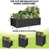 Galvanized Raised Garden Bed, Outdoor Large Planter Raised Beds Open Base with Safety Edge and Glove for Vegetables Flowers Ground Planter - 2 of 4