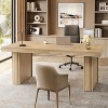 63" Executive Desk, Office Computer Desk with Heavy-Duty Legs and Thickened Desktop, Large Writing Workstation Study Table for Office - 2 of 4