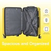 FURNIinspire Bag And Luggage Sets 3 Size Luggage Suitcases with Wheels, Hard Rolling Suitcase Set for Travel Business, Yellow, 20.87"*11.81"*30.31" - 2 of 4
