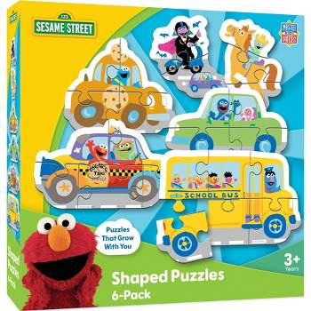 MasterPieces Sesame Street - Vehicles 6-Pack Mini Shaped Puzzles