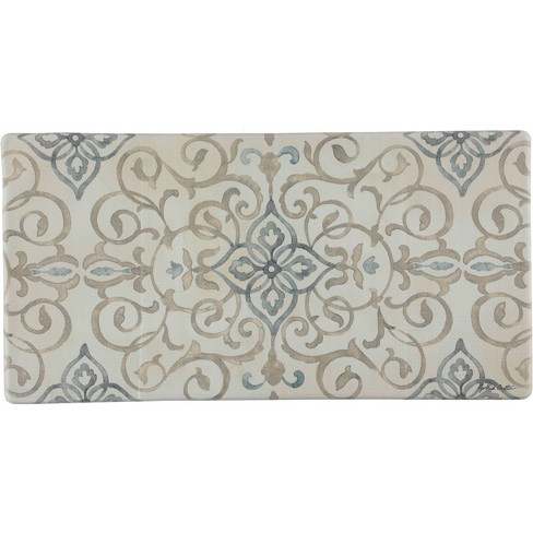 39 X 20 Pvc Rustic Medallion Anti Fatigue Kitchen Floor Mat Cream J V Textiles Target