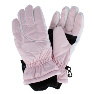 Grand Sierra Girl's 4-6 Waterproof Taffeta Winter Ski Gloves - 1 of 2