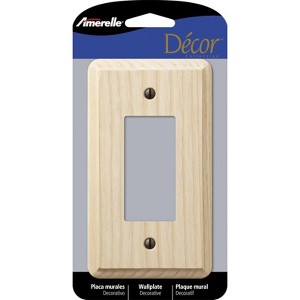 Amerelle Contemporary Unfinished Beige 1 gang Wood Rocker Wall Plate 1 pk - 1 of 1