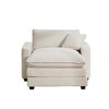 Corduroy Single Chair with Footstool & Pillow - 4 of 4