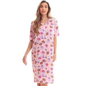 Just Love Short Sleeve Nightgown Sleep Dress for Women Sleepwear - 1 of 3