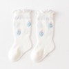 MyKids-Usa Baby Girl Floral Print Pattern Mesh Breathable High Tube Socks - 2 of 4