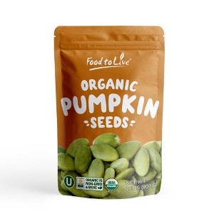 Organic Dry Roasted Pumpkin Seeds with Himalayan Salt - Non-GMO Kernels, Pepitas, Kosher, Vegan, No Shell - 1 of 4