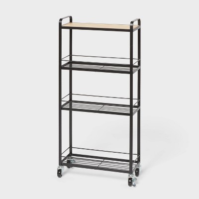 Skinny Bathroom Cart Black - Brightroom™