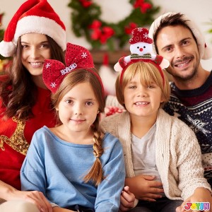 Joyfy 12pcs Assorted Design Christmas Headband - 1 of 4