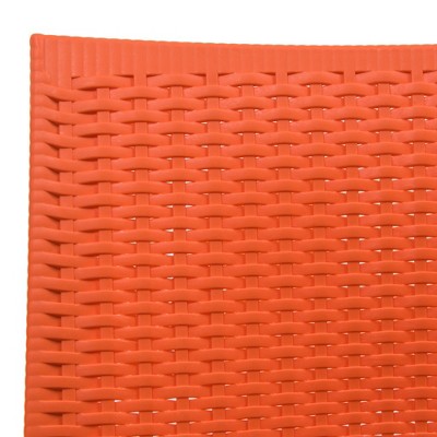 Mace Orange Stackable Armless Plastic Dining Chair
