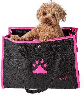 Pet Life 'Bubble Vogue' Ultra-Plush Fashion Designer Pet Carrier Pink