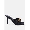 Mermaid Quilted Metallic Chain Embellished Women Sandals - 2 of 4