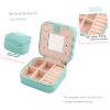 HTUTWOO Travel jewelry case Travel jewelry box Travel Jewelry Organizer Small Jewelry Organizer Box for Girls Women with Mirror - 3 of 4