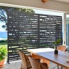 PexFix 72 in. x 47 in. Black Metal Freestanding Privacy Screen Garden Fence For Deck Patio Balcony Outdoor Privacy Panel Jungle Design - 2 of 4